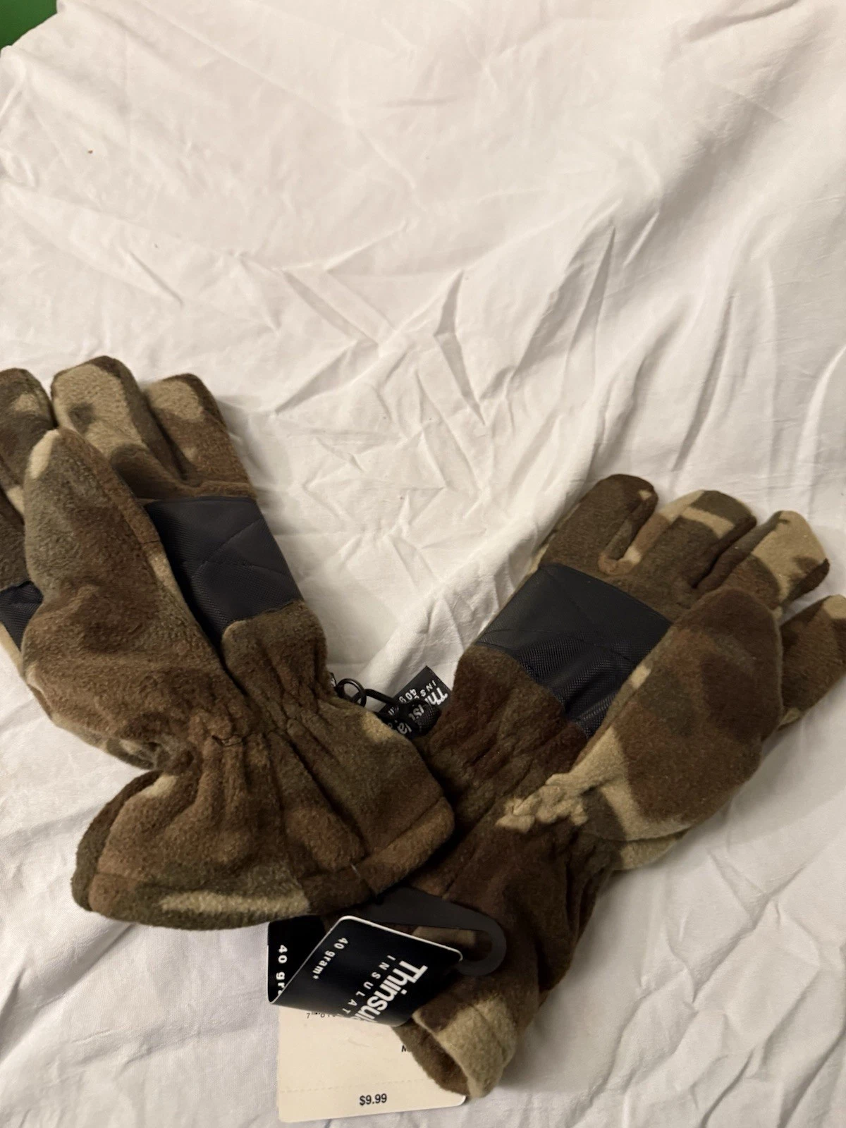 Lot Of 3 Pairs Hunting Camo Men's Gloves Size M/L Thinsulate Fleece Lined