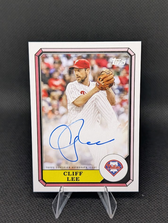 2025 Topps Archives Cliff Lee Boardwalk and Baseball Auto #87BBA-CL Phillies