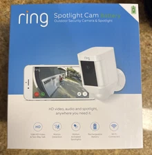 Ring Spotlight Cam Battery HD Security Camera with Built Two-Way Talk Siren