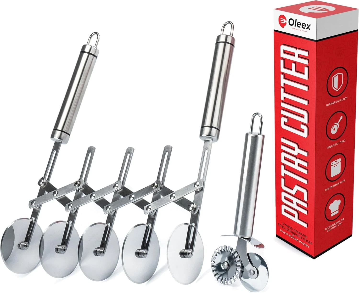 Pastry Cutter Set with Stainless Steel Wheels
Opens in a new window or tab