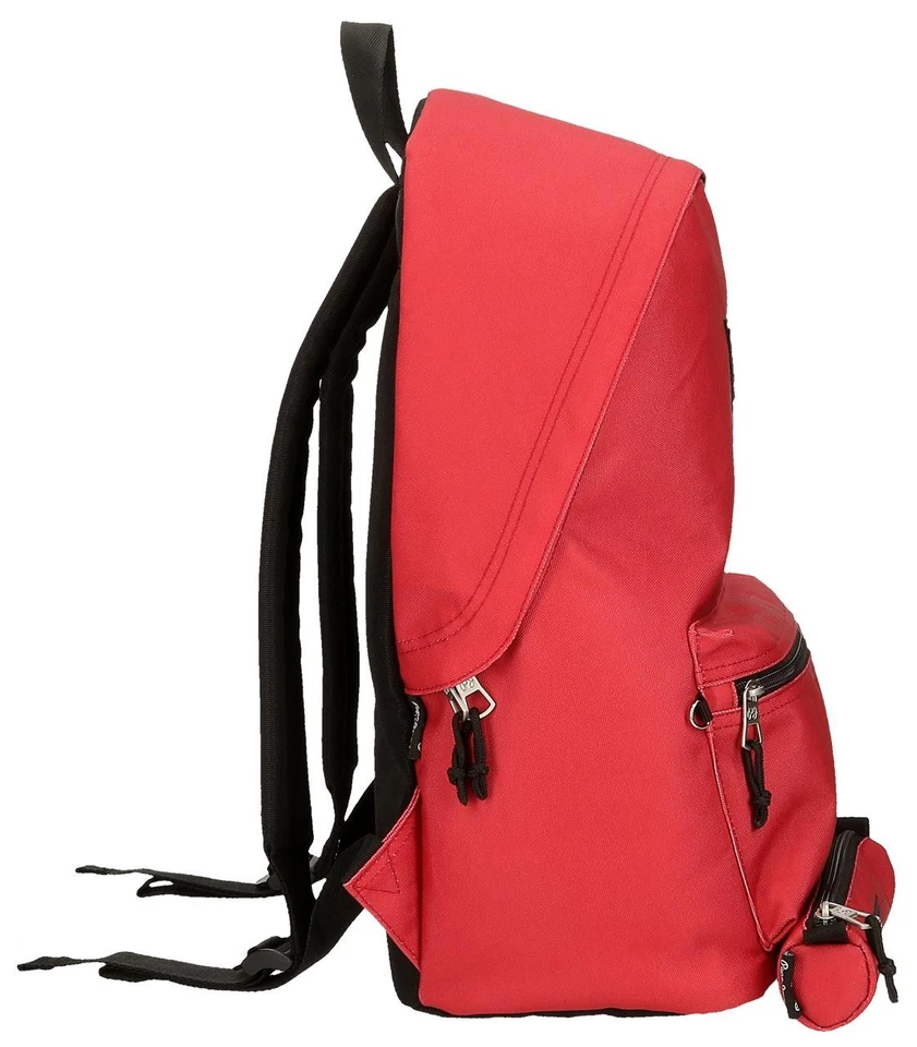 Mochila Pepe Jeans 63392A5 Casual Masculina Têxtil Vermelha - Imagem 4 de 4