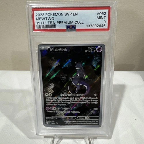 2023 Pokemon 151 SVP EN PSA 9 Mewtwo EX #052 Ultra Premium UPC Black Star Promo