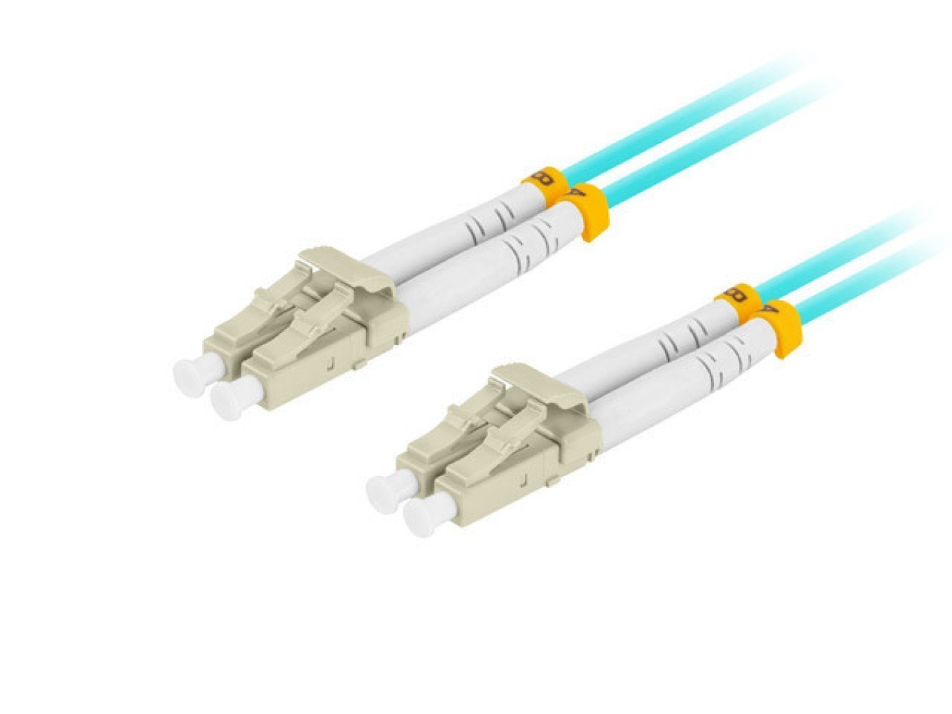 Lanberg Fibre Optique Patch Cord LC/UPC vers LC/UPC Duplex Multimode 50/125 OM3 2m Bleu - Image 3
