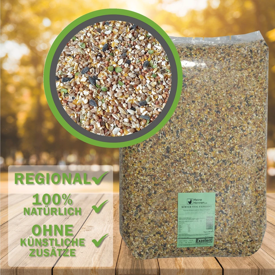 Hühnerfutter Geflügelfutter Premium - KÖRNER-VITAL EXZELLENT 30 kg - GVO-Frei - Bild 2 von 4