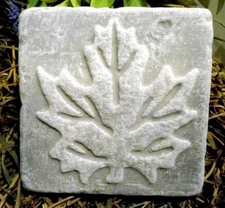 Maple leaf travertine tile mold plastic mold rapid set cement all 4" x 4" x 1/3"