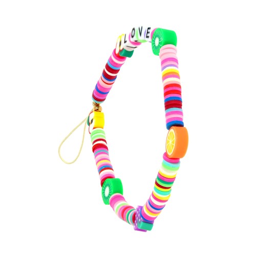 Bijou de Téléphone Bracelet Love 25cm Multicolore Collection Lovely - Zdjęcie 2 z 6
