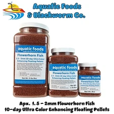 Flowerhorn Ultra Color Enhancing Floating Pellets for a 10-Day Color Change. JAR