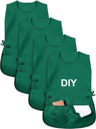 4 Pack Caddy Bibs Waterproof Cobbler Apron with 2 Pockets Caddy Costume Outfit f - Picture 8 of 11
