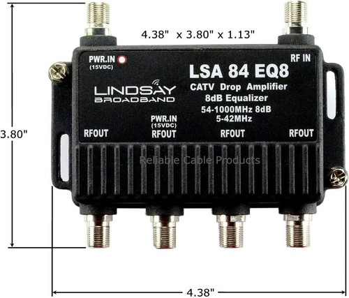 Reliable Cable 4-Port Cable TV/Antenna/HDTV/Internet Digital Signal Amplifier... - Picture 8 of 8