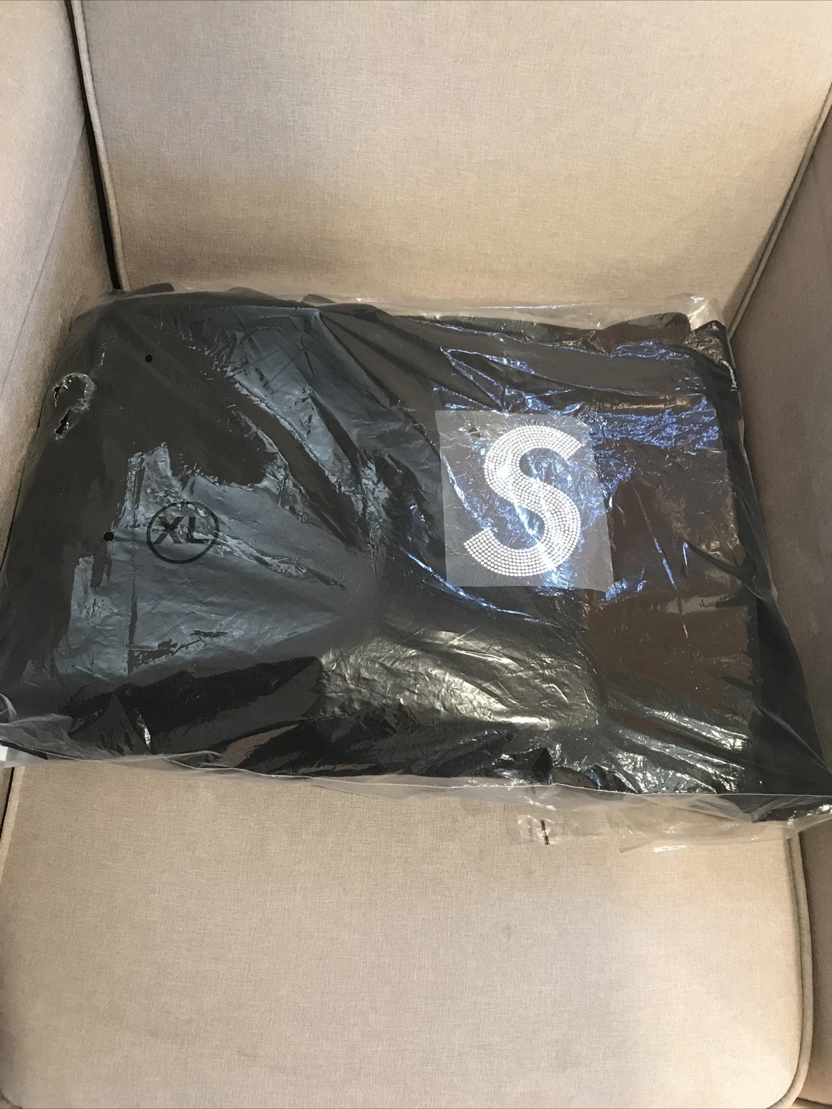 Sweat shirt à capuche noir à capuche Supreme Swarovski S taille X Large LIVRAISON GRATUITE !