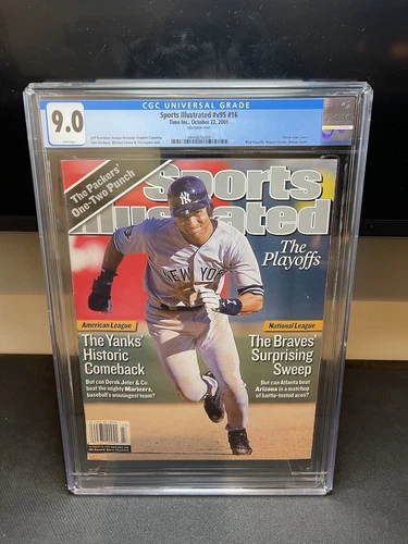 Sports Illustrated CGC 9.0 NEWSSTAND EDITION-Derek Jeter -October 22 2001