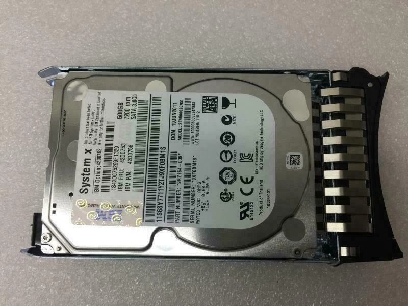 42D0752 500GB 7.2K 6Gbps SATA 2.5" SFF Slim-HS HDD Lenovo 42D0753 42D0756 - Image 2 of 2