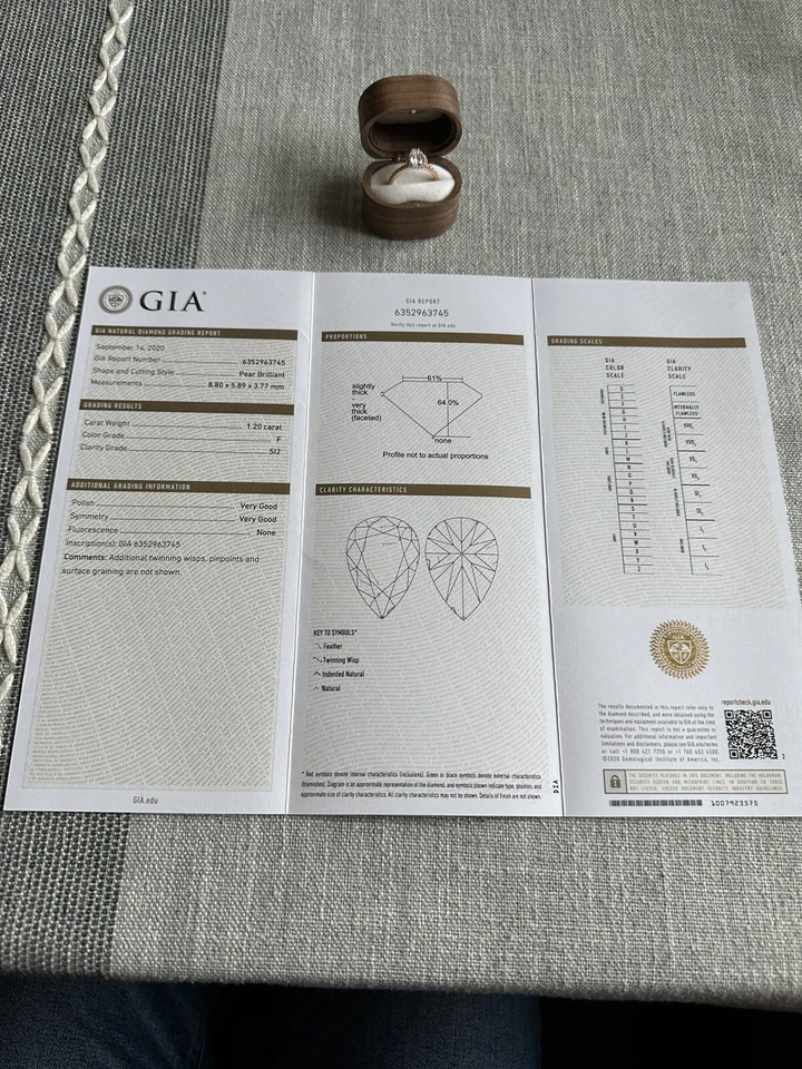 Pear Shaped Rose Gold Natural Diamond Engagement Ring Pear Brilliant 1.20 Carat - Image 4 of 4