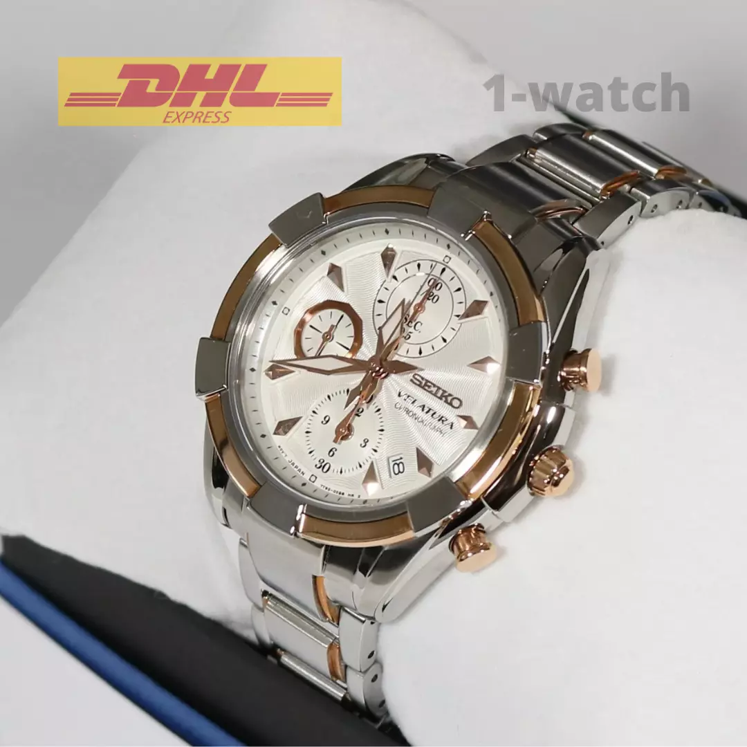 SEIKO Velatura SNDW58P1 Chronograph Sapphire Two Tone Bracelet Watch