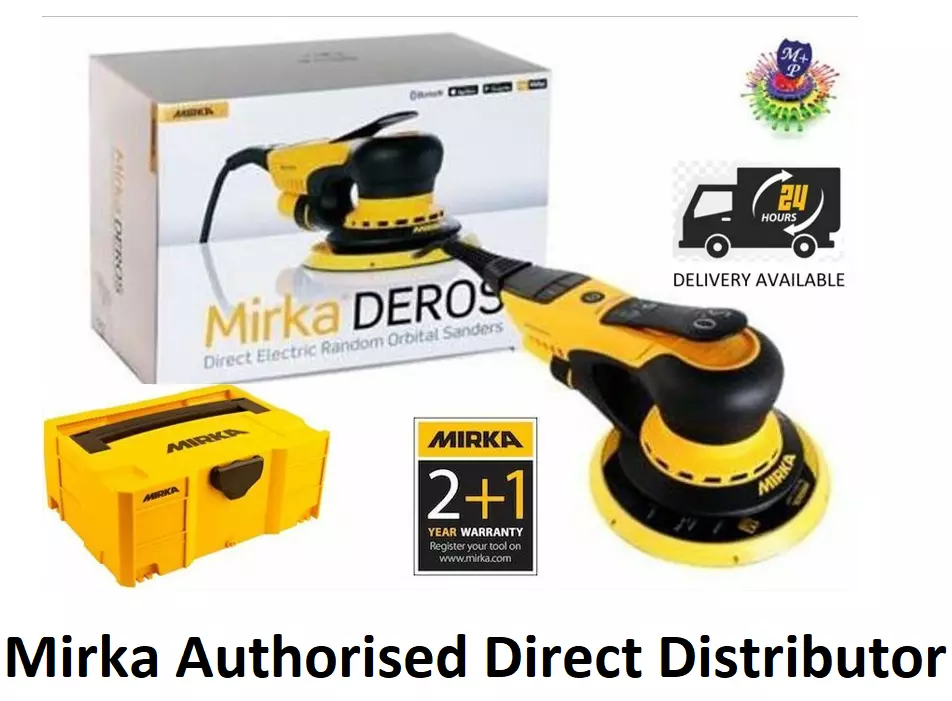 MIRKA DEROS 650CV ELECTRIC 240v Random Orbital Sander 150mm 5mm Hub with CASE