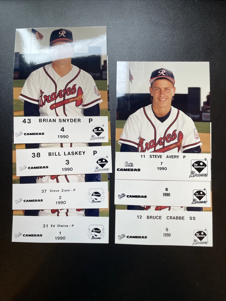 Complete (22) Card Set of 1990 Richmond Braves,  Bob's Cameras Photo Cards 4x5 - Image 3 of 4
