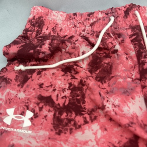 Under Armour Rival Terry Print Joggers Womens Sz Medium Pink Tie Dye 1373040 669 - Picture 3 of 18