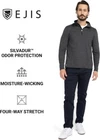 Ejis Men's Conquest Athletic Quarter Zip Heather Dark Grey Pullover