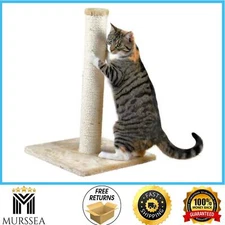 Parla Cat Scratching Post Scratcher Furniture Indoor Tree Tower 24 In Tall Beige