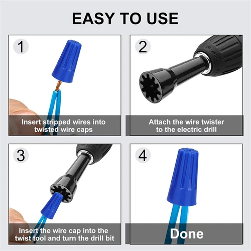 Wire Stripping&Twisting Tool Electrical Drill Wire Stripper Cable Nut Twister S - Picture 6 of 17