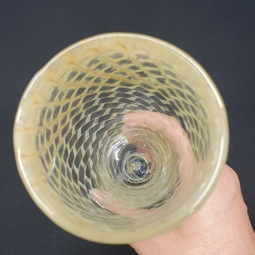 Set Of 4 Paul Bendzunas Hand Blown Stemware Art Glass Signed Dated Reptilian - Picture 6 of 20