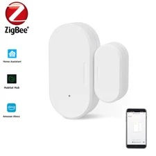 Zigbee Mini Contact Sensor Set Wireless Door Windows Home Safety Alert For Alexa