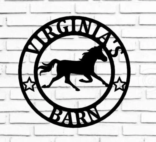 Customized Metal Equestrian Horse Farmhouse Ranch Name Address Sign Decorative - image 3 of 4