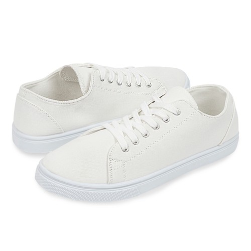Scarpe da ginnastica Lakeland Active donna Ambleside cotone tela tinta unita bianco nero décolleté - Foto 9 di 10