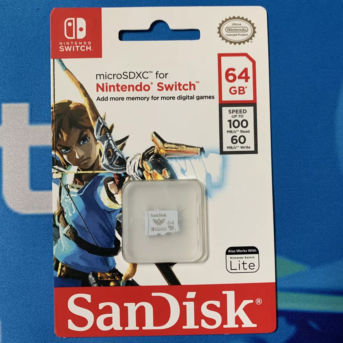 Hotellet tredobbelt Opaque SanDisk 64 GB micro SD XC Memory Card for Nintendo Switch Or Switch Lite  Zelda | eBay