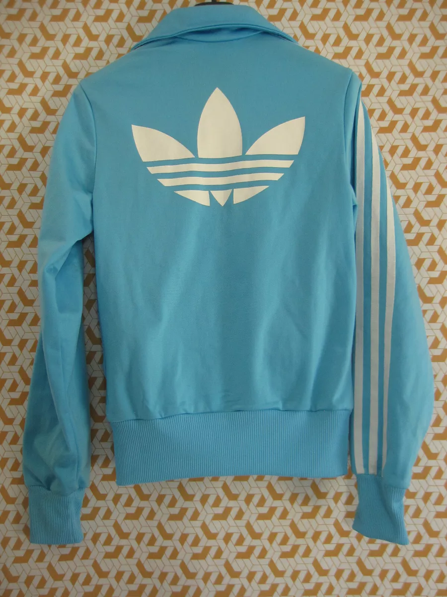 Veste Adidas sport Originals Trefoil Bleu ciel Femme survetement vintage -  32