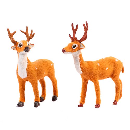 New Christmas Standing Reindeer Elk Deer Figurine Toy Desktop Ornaments - Bild 4 von 7