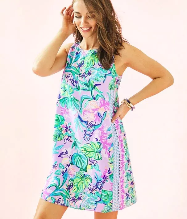 198 NEW Lilly Pulitzer JACKIE SHIFT DRESS Amethyst Tint Mermaid