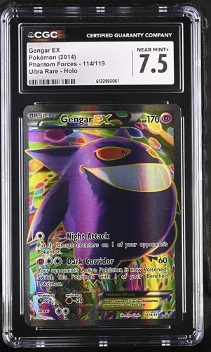 CGC 7.5 Gengar EX 2014 Phantom Forces 114/119 Ultra Rare Holo Pokemon Card