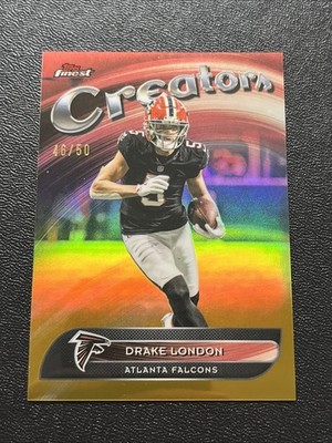 2025 Topps Finest - Drake London Creators Gold Refractor /50 #CR-2