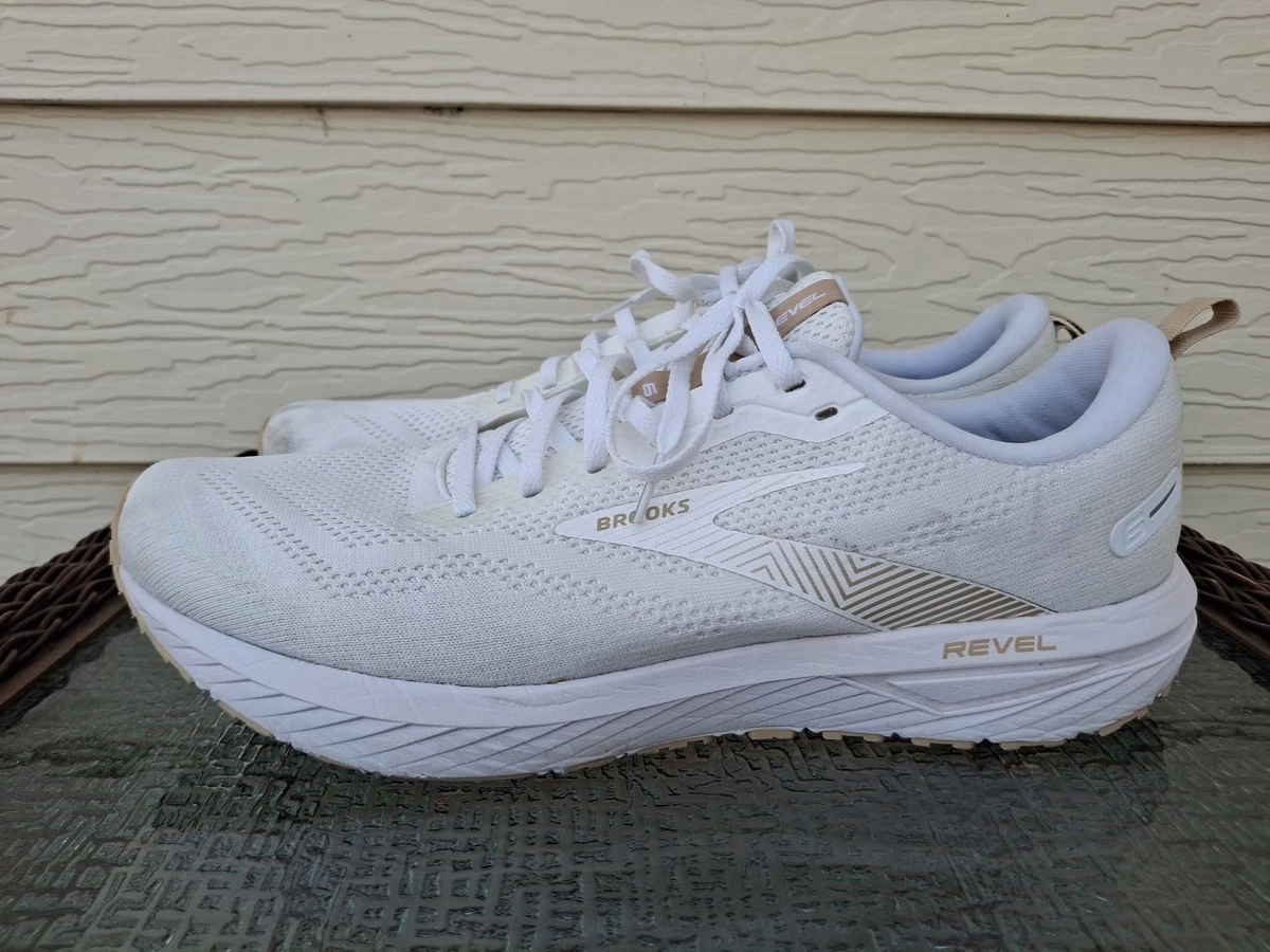 Brooks Revel 6‎ Running Shoes Mens 13 Cream White Tan 1103981D122 Sneakers 0067090840126-129_BRK-M-REVEL-  main image 2