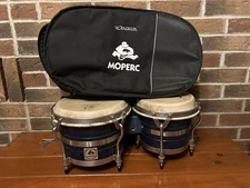 Vintage 1997 Moperc Bongos W. Case Made In Quebec Percussion / Congas