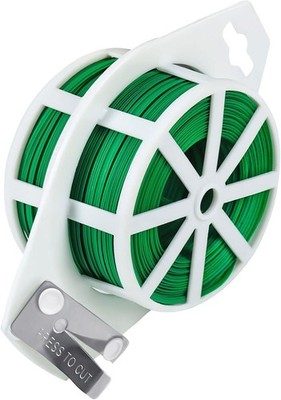 100 m Gartendraht, grüne Gartenarbeit Drehbinder mit integriertem Schneider für Gartenarbeit,