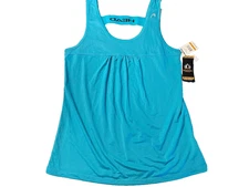 HEAD NWT Women's M Teal Dri-Motion Active Tank Top w/ Logo Band on Back