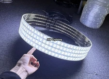 JHB 17.5' 'Double Row PURE WHITE LED Strobes Whee Lights Remote+Switch Set (4)