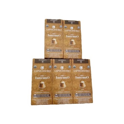 Espressoro Oro Intenso Intensity 9 - Dark Roast Italian 100 Capsules 05/26/27