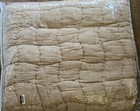 Pottery Barn Cloud Handcrafted Cotton Linen King Quilt Camel New