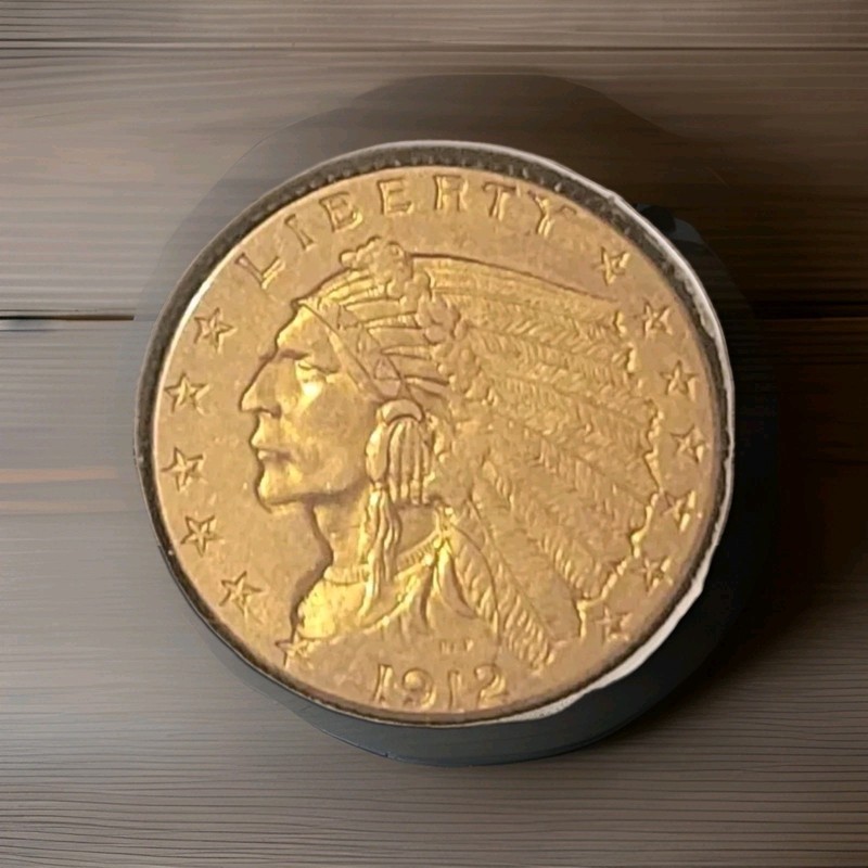 1912 P Indian Head $2.50 Gold Quarter Eagle, CH AU++ Condition