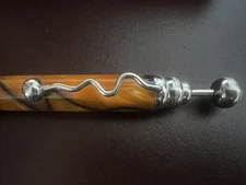 Jean Pierre Lepine Zig Zag Marbled Ballpoint Pen Writes Paris Vintage