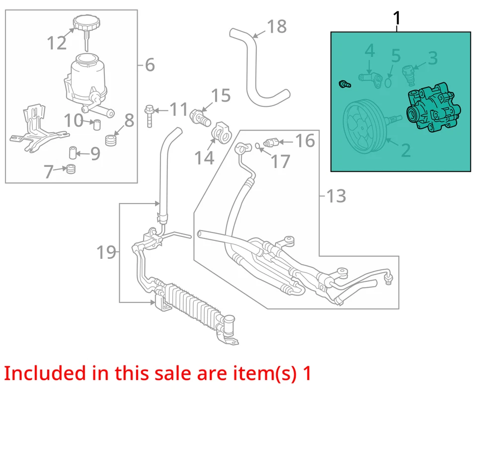 Power Steering Pump Fits 08-11 13-21 LAND CRUISER 30380626 Foto 3 de 4