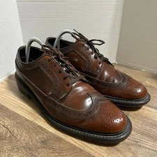 Imperial Biltrite Brown Dress Shoes Size Mens 8.5 D Wingtip Made in USA Oxfords