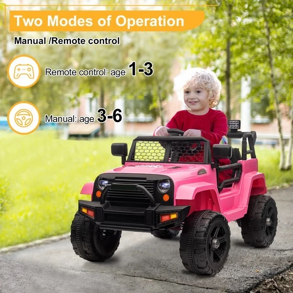 LEADZM Dual Drive 12V 4.5A.h with 2.4G Remote Control Jeep Pink LEADZM Dual Drive 12V 4.5A.h with 2.4G Remote Control Jeep Pink
