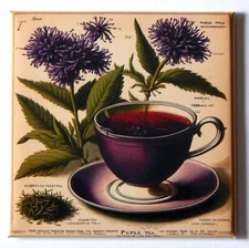 Purple Herbal Tea FRIDGE MAGNET "style B"