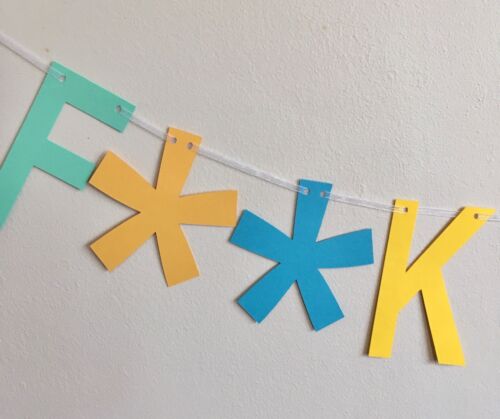 Thank F**k you're leaving! funny rude leaving party retirement bunting banner - Picture 3 of 6
