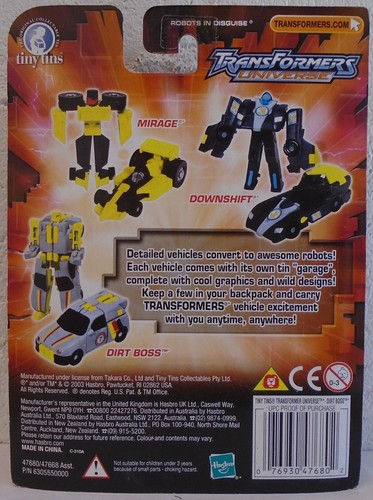 Transformers Universe Dirt Boss Mini-Con Car Robots Disguise Hasbro Tin Garage - Picture 2 of 2