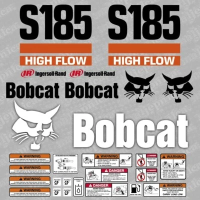 Bobcat S185 High Flow Lader Aftermarket Aufkleber / Ersatzaufkleber Set - Bild 1 von 3